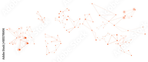 Vector white background with red lines and dots.