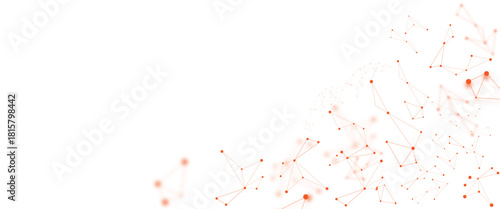 Vector Connect link background. global network technology concept. Digital technology futuristic internet network speed connection red background