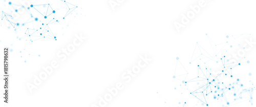 Abstract white, blue digital technology futuristic communication high tech concept background. global network technology concept.