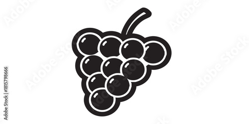 ofvs435 OutlineFilledVectorSign ofvs - grapes vector icon . isolated transparent . black outline and filled version . AI 10 / EPS 10 / PNG . g11775
