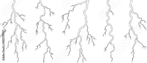 Illustration of stylized lightning bolts in a repeating pattern design