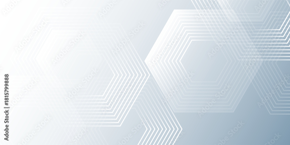 Fototapeta premium Modern hexagon lines on gray background. Geometric stripe line abstract modern simple