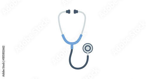 Medical Stethoscope Icon Illustration for Healthcare and Diagnosis.