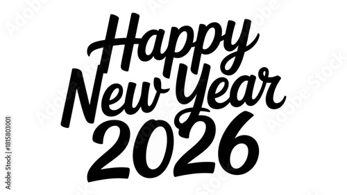 New Year 2026 Celebration: A stylish and celebratory message wishes everyone a Happy New Year 2026.