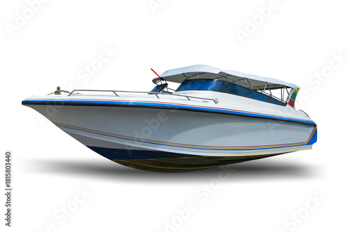 Speedboats isolated on white background. This has clipping path.