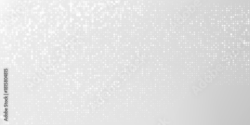 Dot scale background with metal mirror texture. Chrome gradient surface with light abstract simple art design