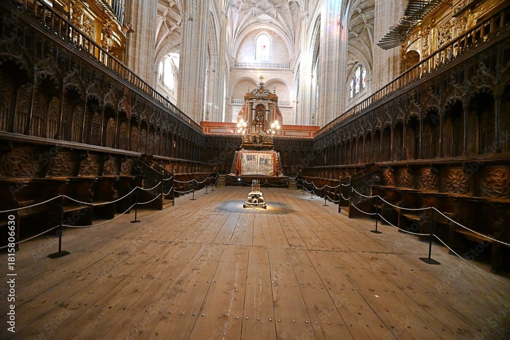 Fototapeta premium Cathedral of Segovia , Spain November 22 , 2025 Our Lady of the Cathedrals , Interior view of the Gothic