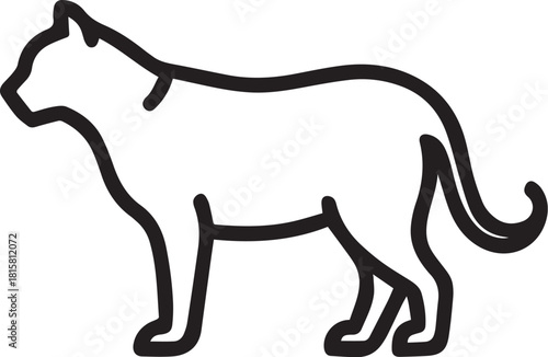 vector illustration of a leopard
