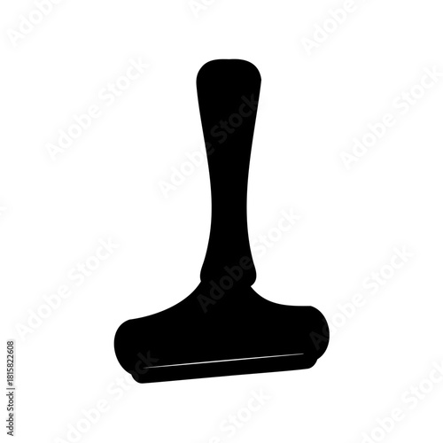 Black silhouette of a classic cheese plane or slicer tool