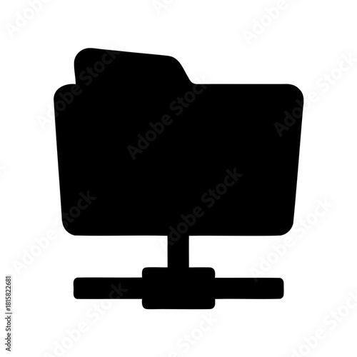 Network folder icon for shared data storage and server files
