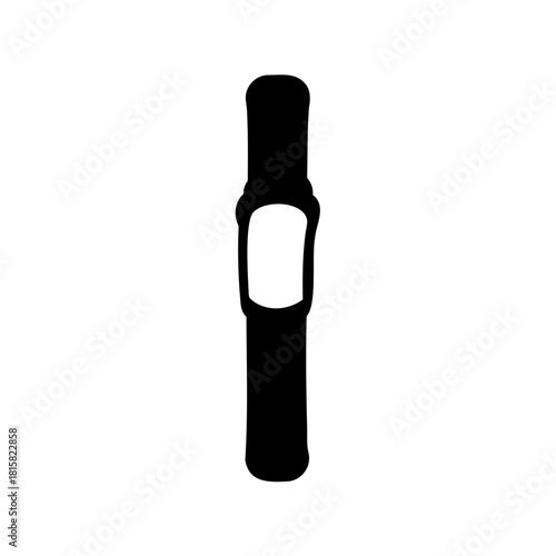 Sleek fitness tracker smart band wearable device silhouette