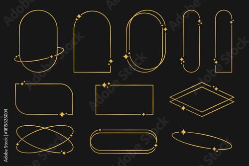 キラキラ装飾　星　ラインフレーム　枠　セット