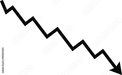 Decline arrow icon Vector