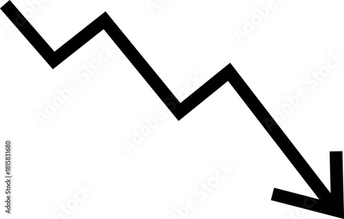 Decline trend arrow Vector