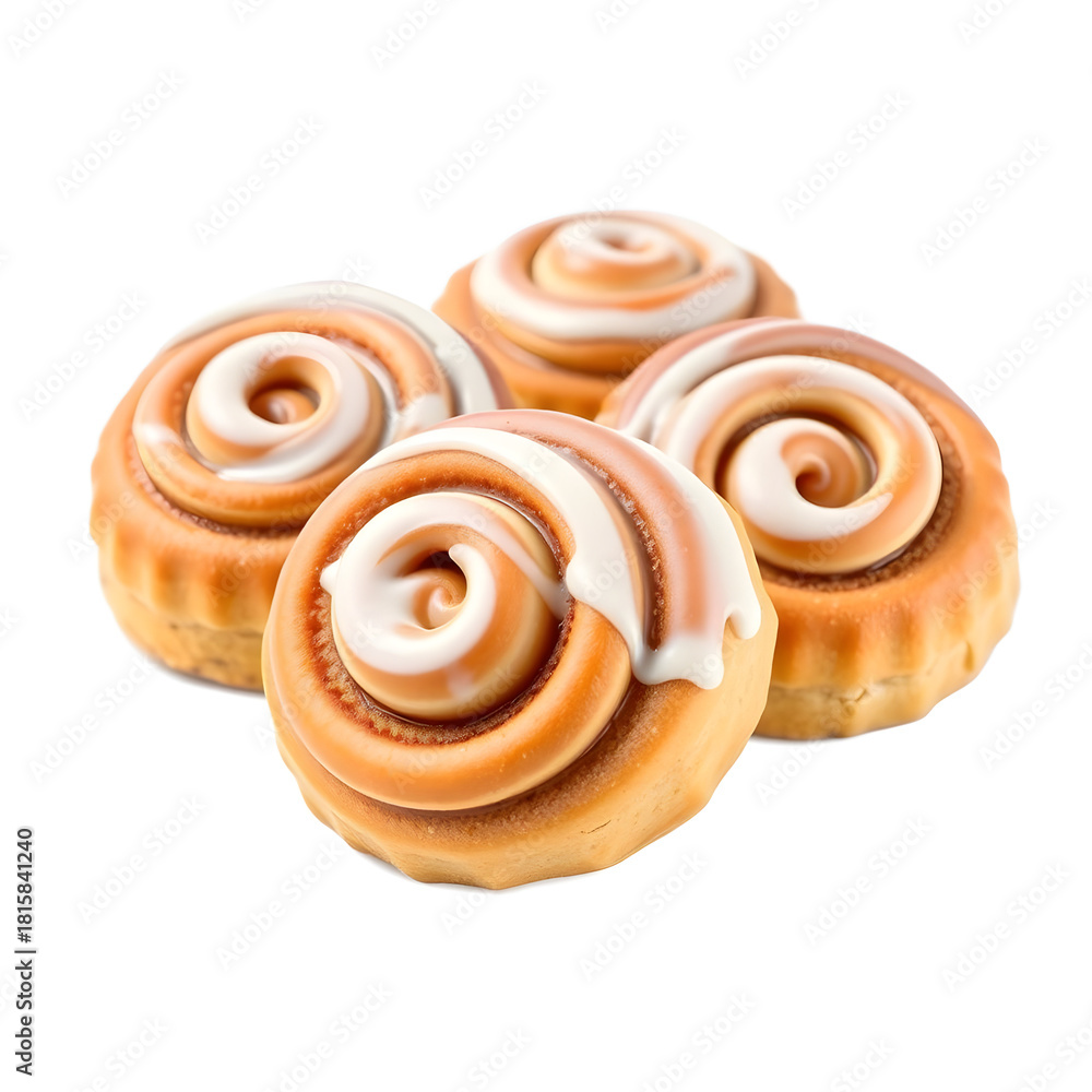 Fototapeta premium Cinnabons isolated on white background