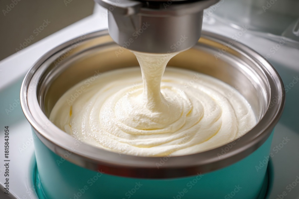 custom made wallpaper toronto digitalIce Cream Machine Actively Churning Creamy Mixture in Professional Kitchen Setting