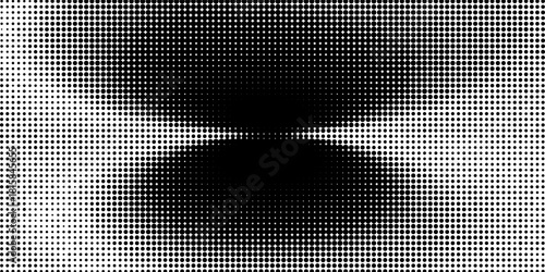 Dotted halftone gradient texture. Vanishing polka dot background. Repeating dots gradation pattern background. Black fading comic pop art overlay backdrop. Raster effect wallpaper. Vector halftone