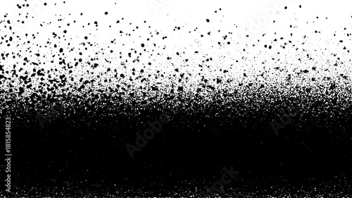 Grunge texture overlay with spray patterns in black and white. Distressed vector illustration set for design projects.