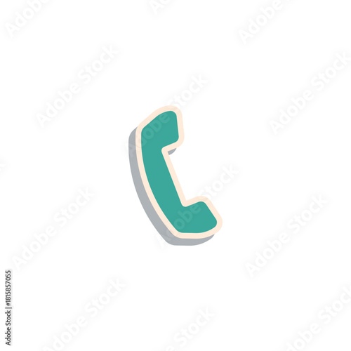 Retro communication symbol isolated