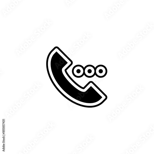 Phone Call Icon Illustrative Symbol Representing Communication and Contact