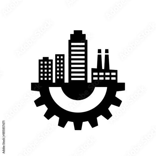 industry, factory, urban, cityscape, manufacturing, machinery, gear, engineering, construction, infrastructure, production, automation, technology, development, commerce, architecture, buildings, skyl