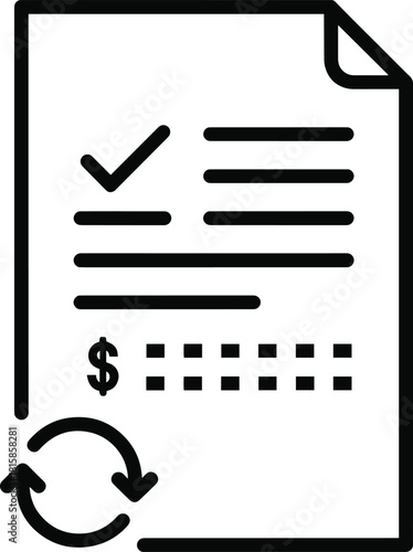Streamline your finances with this modern icon representing recurring payments and billing cycles, ensure accuracy and consistency in financial transactions today