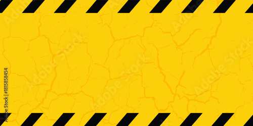 Black and yellow line striped. Caution tape. Blank warning background. Vector illustration