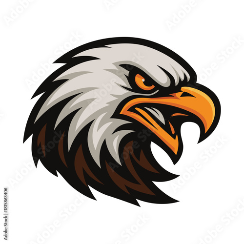 eagle head mascot logo design vector template