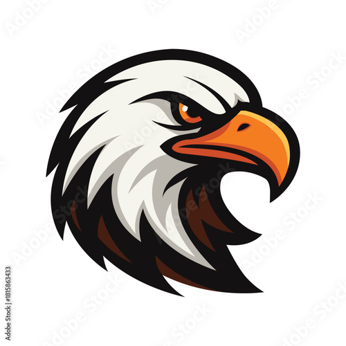 eagle head mascot logo design vector template