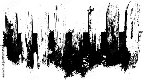 Black engraving print with an antique silhouette design. Vintage hand-drawn illustration featuring fine outlines, suitable for creative vector artwork.