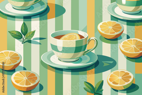 Lemon Tea Pattern Design