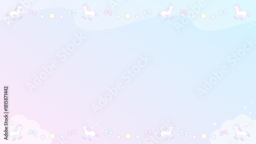 ファンシードリームホースのグラデーションソーダポップフレーム♡