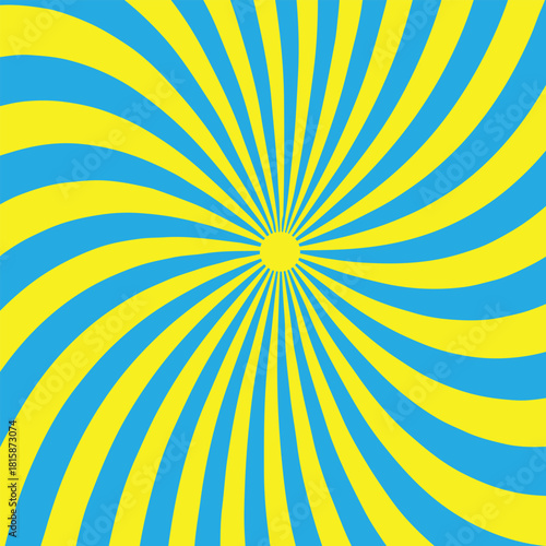 Sunburst  abstract spiral design sunbrust Vintage sunrays illustration sunburst pattern colorful design. Abstract circuses sunbrust , stripe sunline background design.blue and yellow sunbrust