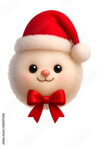 santa claus with a bow icon without background