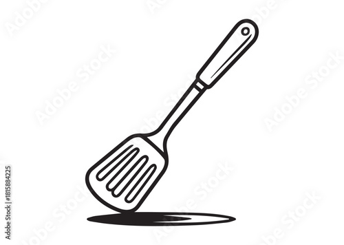 Spatula line art vector