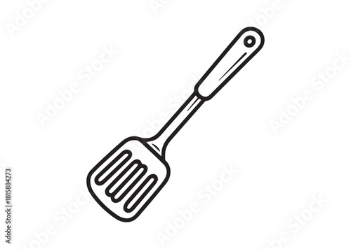 Spatula line art vector