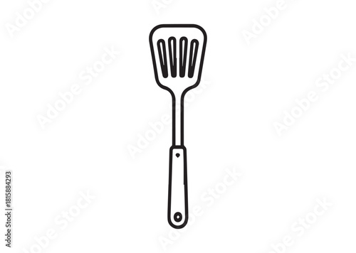 Spatula line art vector