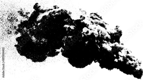 Engraved line drawing in retro style. Antique silhouette with stipple texture for vector illustration or a decorative graphic set.