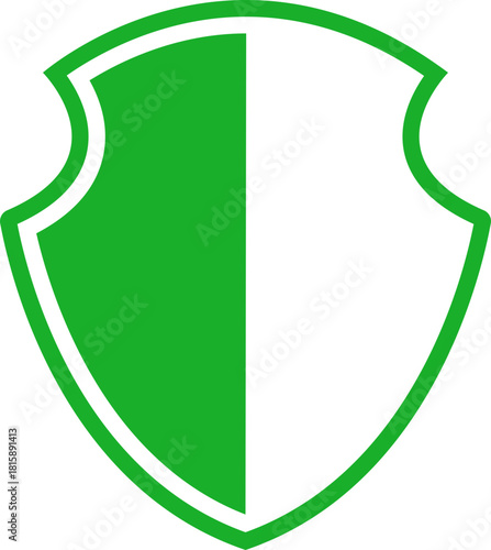 Shield Icon. Protect shield security line icons. Badge quality symbol, sign, logo or emblem. Сryptocurrency protection sign. Crypto currency security web button. Interface design element.