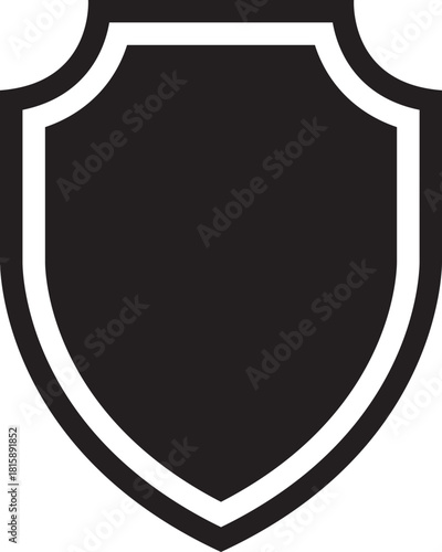 Shield Icon. Protect shield security line icons. Badge quality symbol, sign, logo or emblem. Сryptocurrency protection sign. Crypto currency security web button. Interface design element.