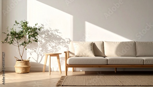 밝은 햇살의 미니멀 거실 인테리어 Minimal Living Room with Bright Sunlight