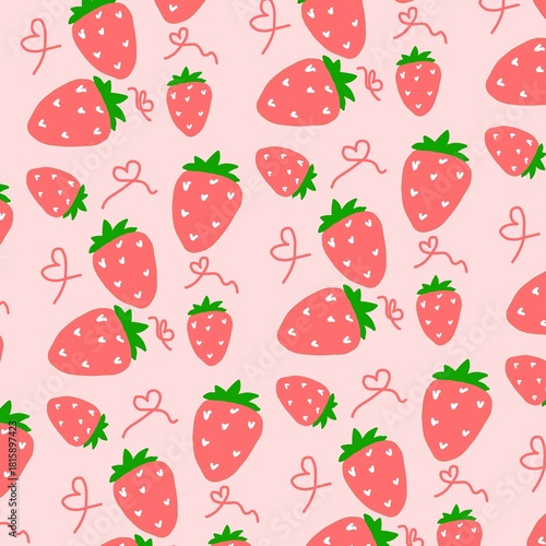 Modern Strawberry Graphic Pattern Template