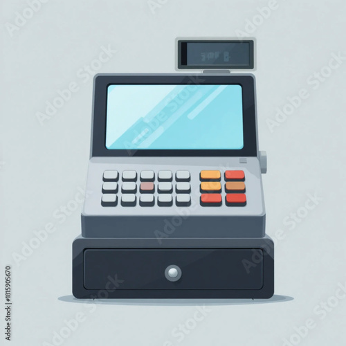 credit card with calculator Illustration 