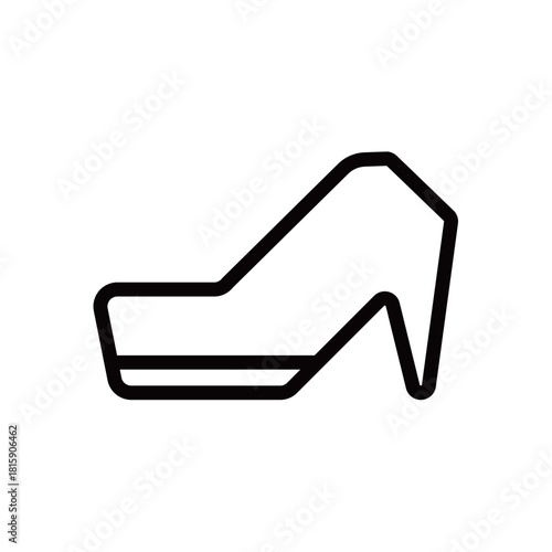 ハイヒール・パンプスの線画アイコン