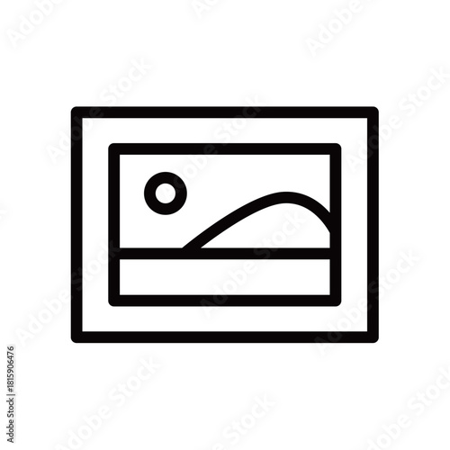 絵画・額縁の線画アイコン