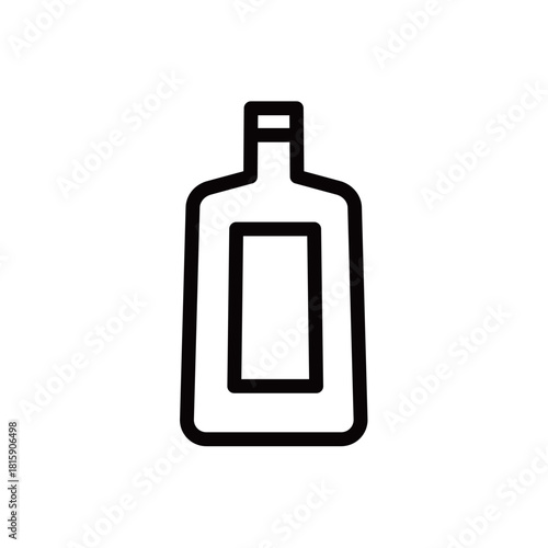 洋酒・ウイスキーボトルの線画アイコン