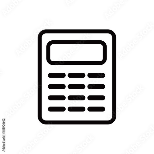 電卓・計算機の線画アイコン