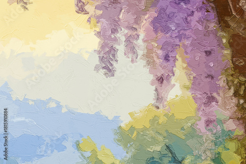 Various oil paintings, flowers, bamboo forests, roses, peonies, mountain scenery, wheat ears, waves