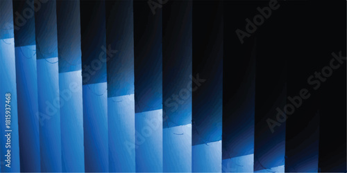Abstract blue gradient background with vertical stripes and light effects suitable for modern design projects