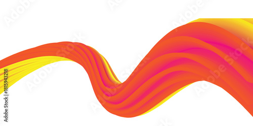 Fluid Motion in Color: A vibrant, flowing ribbon of color weaves across the frame, a visual symphony of orange and yellow, creating a sense of movement and energy.